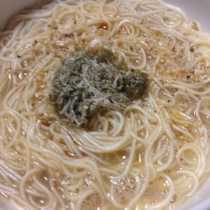 簡単夜食！ゆず胡椒であったかそうめん